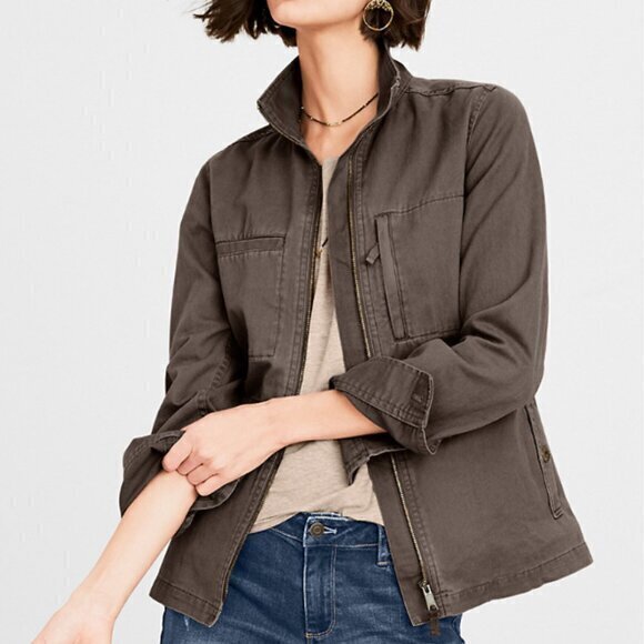 Garnet Hill Jackets & Blazers - Garnet Hill Organic-Cotton Cargo Jacket Women's 8